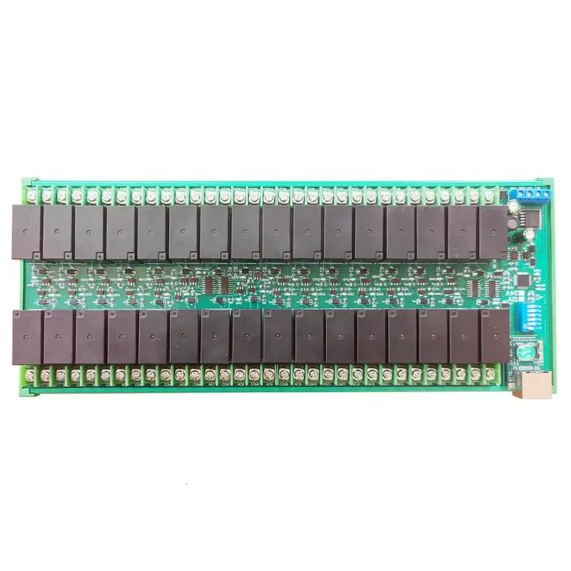 고전류 이더넷 릴레이 모듈, RJ45 네트워크 포트, TCP/IP Modbus RTU 보드, R4D5E32, 32Ch, DC 12V, 24V, 20A, RS485