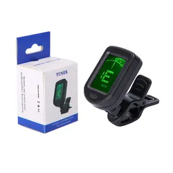 Universal Clip-On Electronic Tuner with LCD Display (Black)