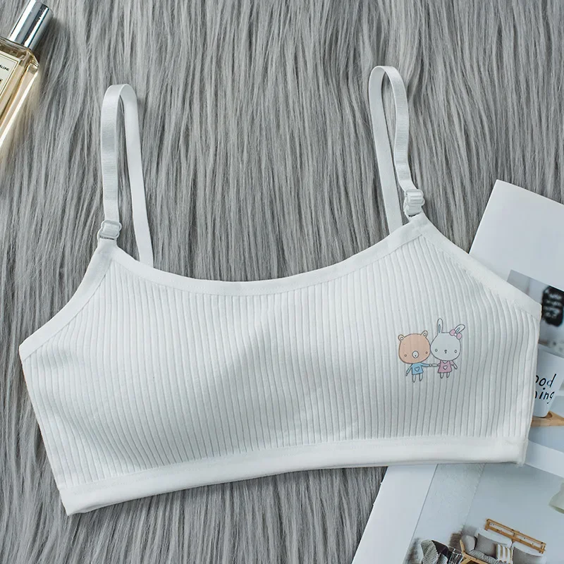 8-16 Years Kids Bras Young Girls Underwear Teenage Training Bras Women Cotton Kids cute Brassiere Tube Tops Girl's Sport Bras