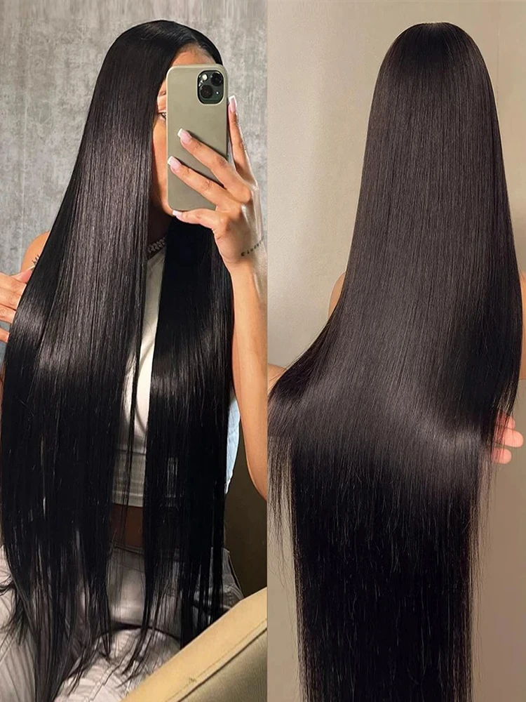 Lace Front Wig 13X6 HD Transparent Human Hair for Women 13&times;4 Pre Plucked Remy Brazilian Straight 4&times;4 Glueless