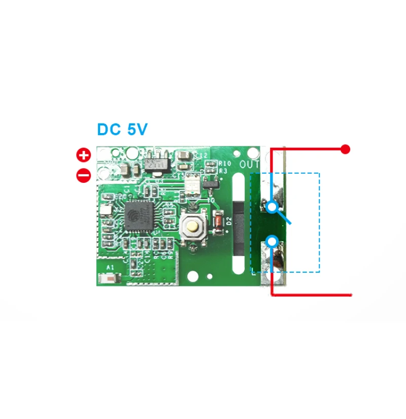 1-5PCS SONOFF Relay Module RE5V1C Wifi Smart Switch 5V DC Wireless Switch Inching/Selflock Working Modes APP/Voice/LAN Control