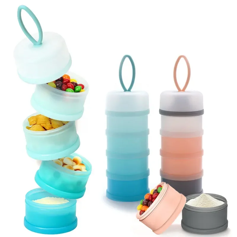 4Layer Baby Food Storage Containers Infant Feeding Milk Powder Box Formula Milk Dispenser Portable Toddler Kids Snacks Container milk powder storage box