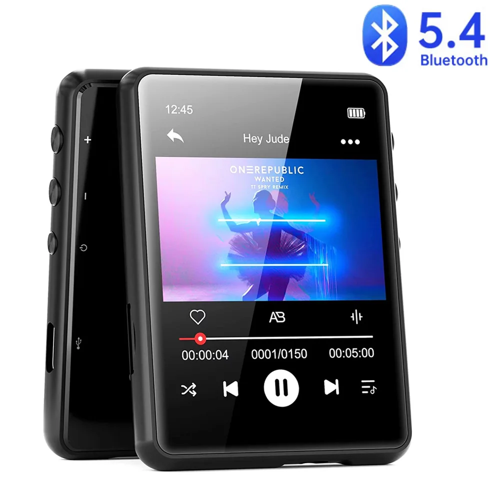 Camera MP3 MP4 Player Lossless Music Player Full Touch Screen Bluetooth5.4 MP3 Speaker Support FM Radio Recording E-Book mp4 player music player mini media player