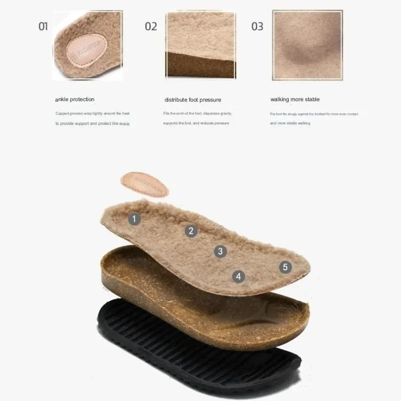 Children's Fleece Elastic Clogs Baby Boys Girls Plush Slipper,Winter Warm Soft Sole Shoes,Anti-Slippery Footwear 5