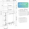 Over The Toilet Storage with Drawers, Large Bathroom Space Saver Organizer Rack, Freestanding Behind Toilet Stand with 6-Tier 2