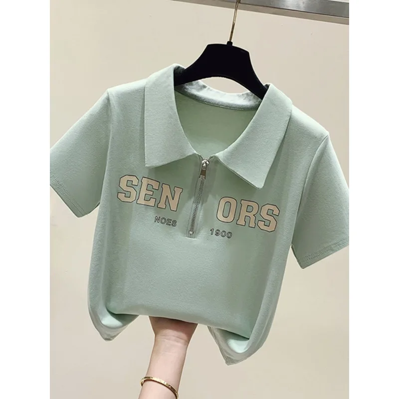 New golf wear ladies summer short sleeves women summer short sleeves slim and breathable