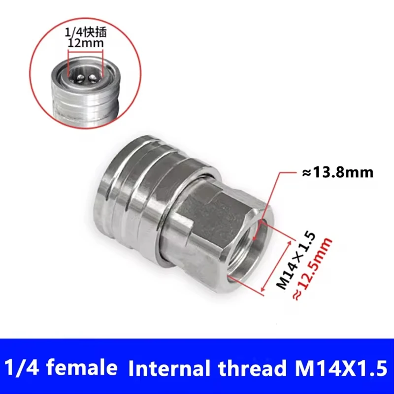 Connettori A Sgancio Rapido Per Idropulitrice - 2 Pezzi In Acciaio Inox, Filettatura M22-14mm