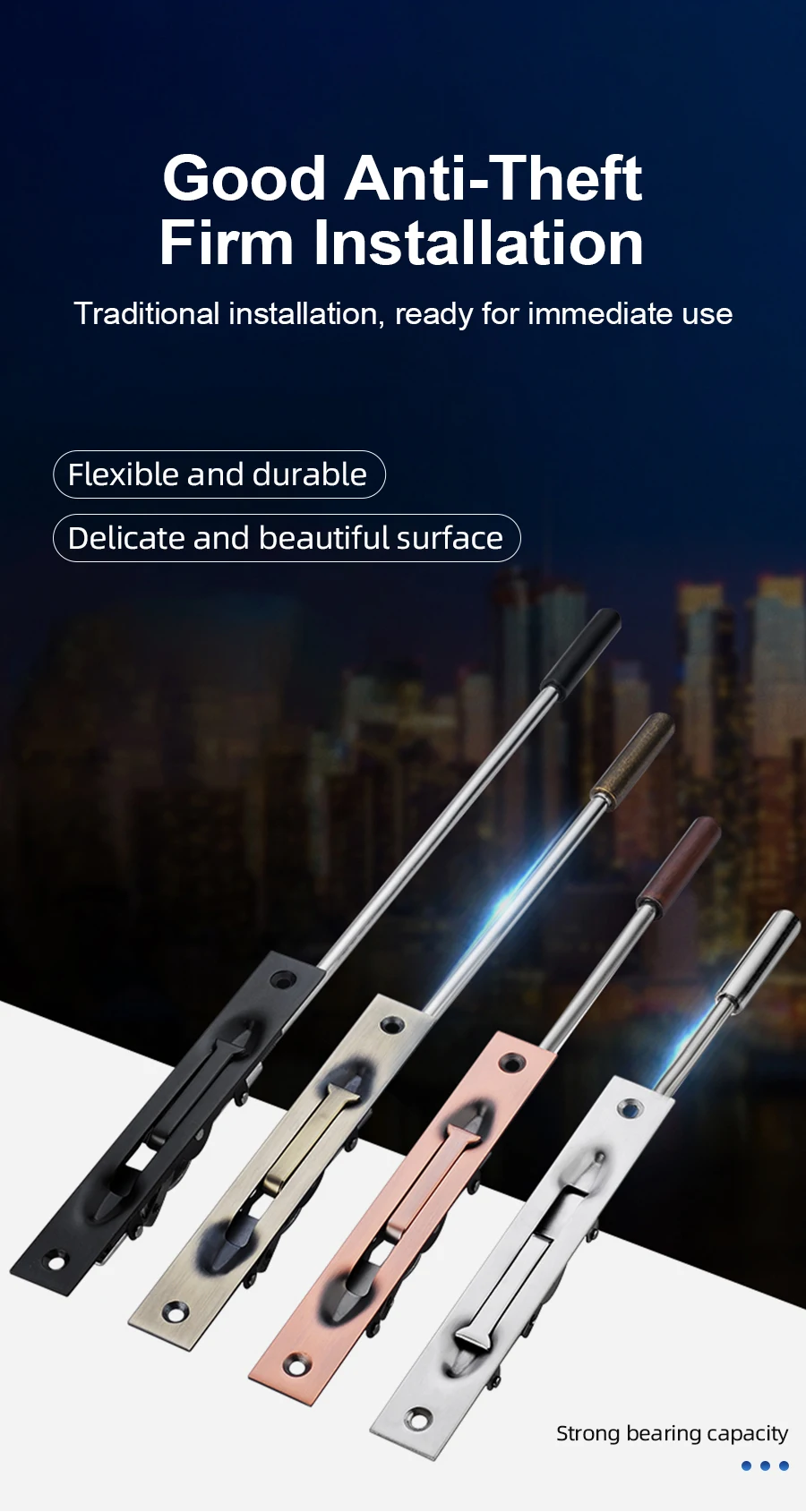 Description Picture 4 of item304 Stainless Steel Security Door Concealed Latch Female Door Concealed Latch Of The Earth And Earth Concealed Latch