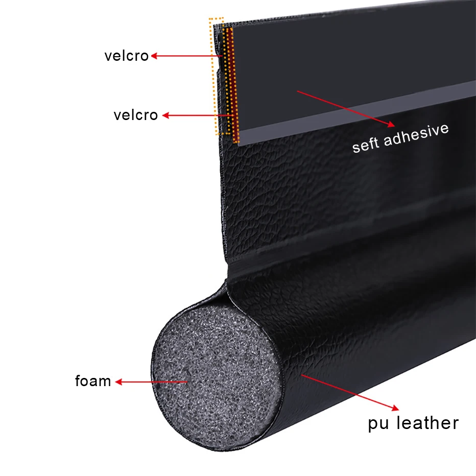 Door Bottoom Draft Stopper Weather Stripping Door Sweep Under Draft Blocker Insulator Weatherstrip House Acoustic Foam door draft stopper