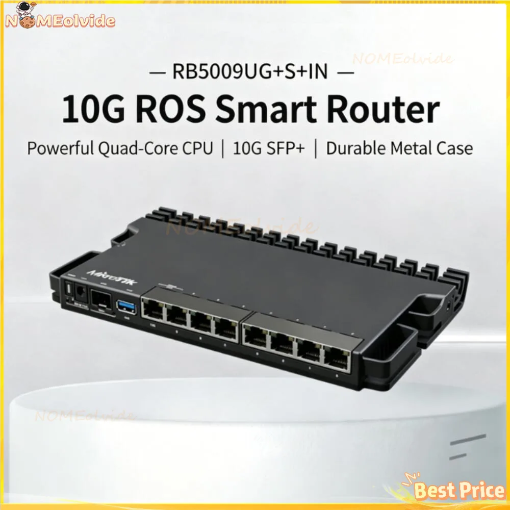 마이크로틱 Rb5009ug+s In/rb5009upr+s+in 엔터프라이즈급 10G 스마트 유선 라우팅 홈 1기가비트 2.5기가비트 POE 라우터