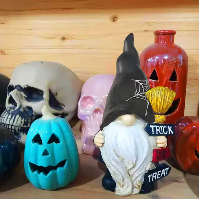 Halloween Arc Nélküli Baba Törpe Goblin Gyanta Dísz Kerti Szobor - Image 5