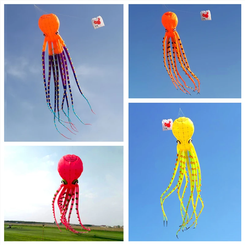 free shipping 26m big kite octopus kite pendant inflatable kite for adults kite voar pipe outdoor toy big kites Wind chimes