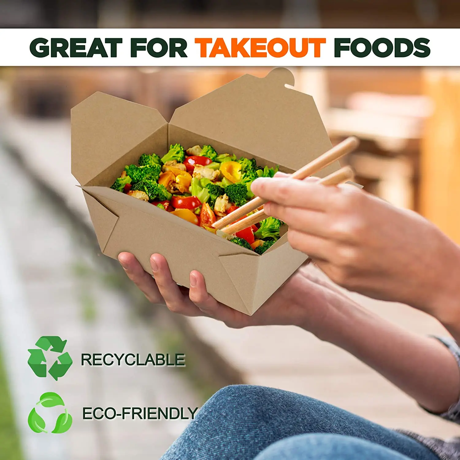 Single use food containers Recyclable cardboard lunch boxes Disposable