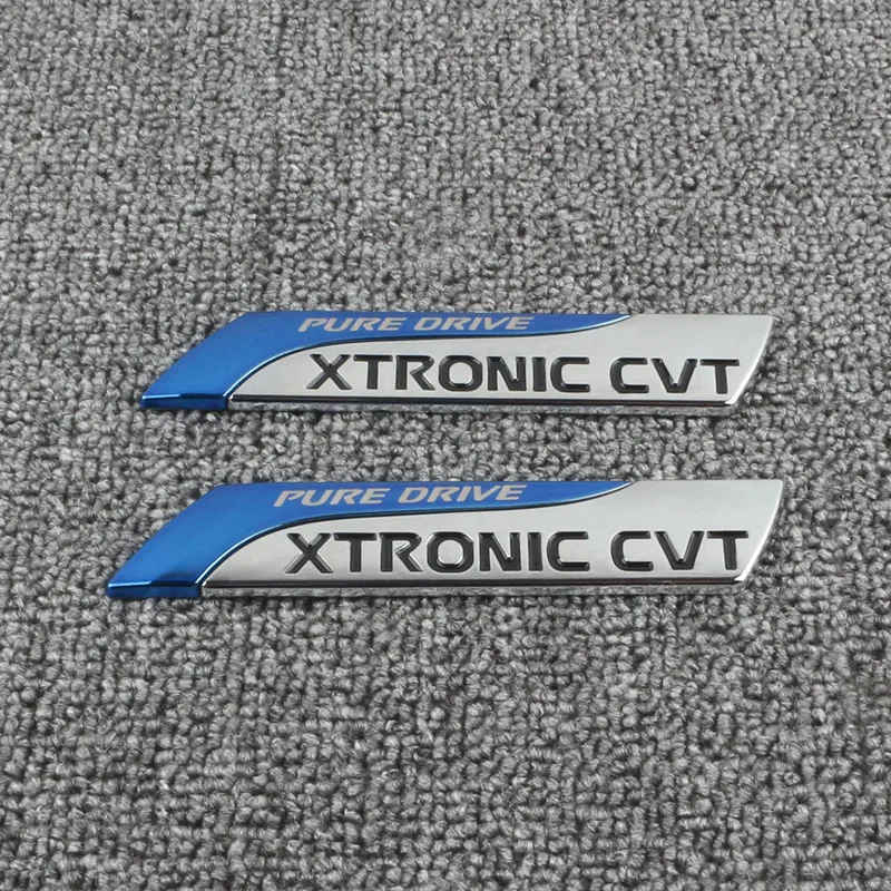 퓨어 드라이브 XTRONIC CVT 니스모 메탈 엠블럼 배지 테일 스티커, 닛산 캐시카이 X-트레일 쥬크 티나 티다 써니 노트 자동차 스타일링용