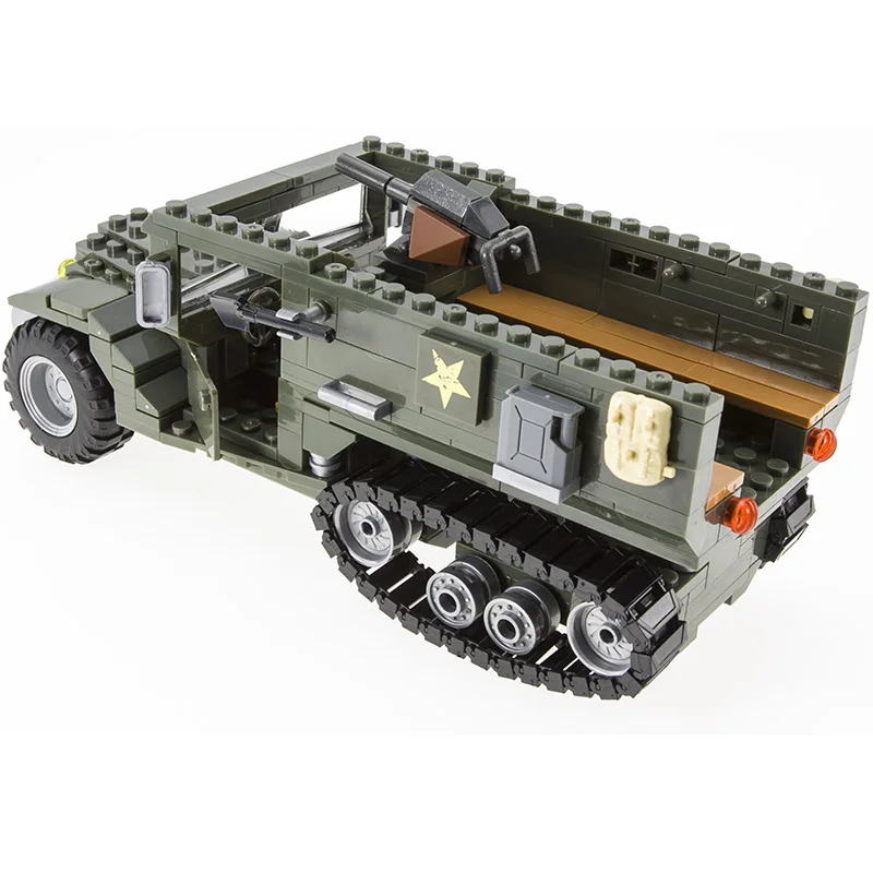 Xiang Jun Armored Vehicle Building Blos Heavy Du Off-Road Troop Carrier Military Tru Eonal Toys for Children