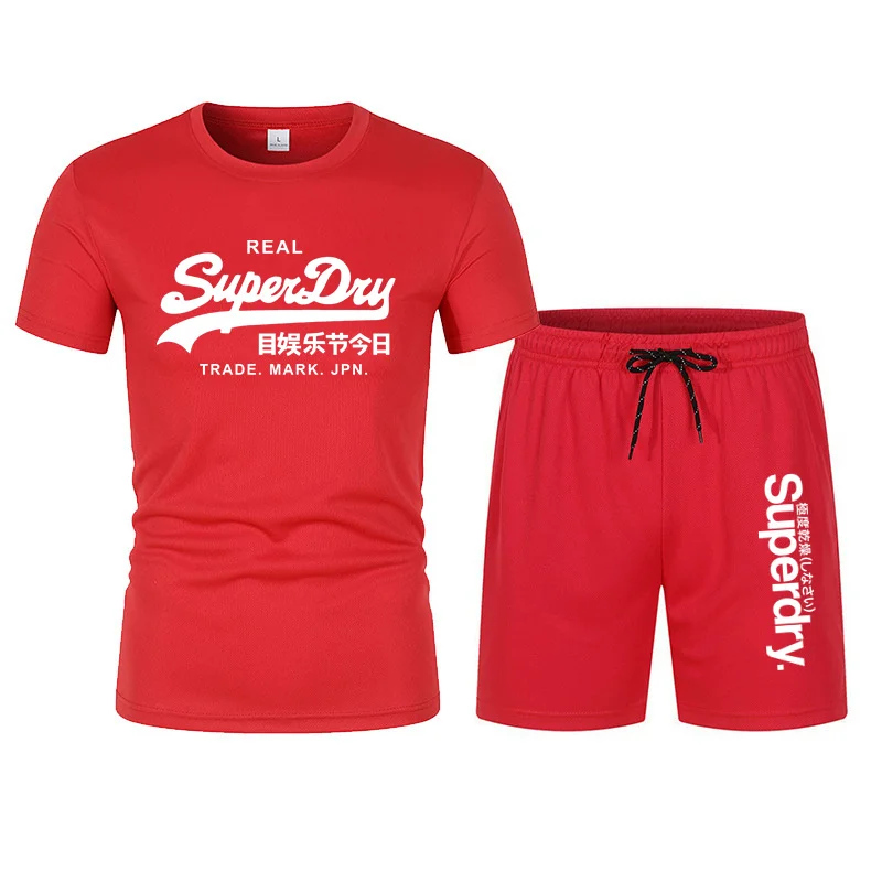 Summer Fashion Printed Men's Shorts Set, Men's Quick Drying And Breathable Outdoor Fitness And Sports Set, Short Sleeved T-Shirt 6