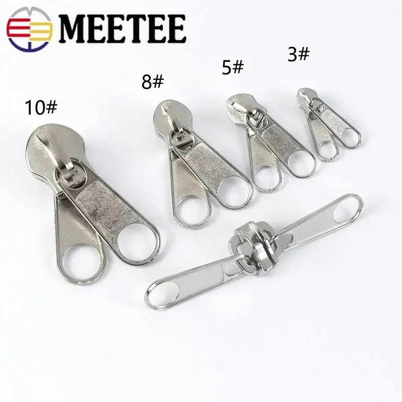 20Pcs 3# 5# 8# 10# Zipper Sliders for Nylon Zippers Head Single/Double Sided Pull Luggage Bag Zips Repair Kit Accessory zipper repair kit zipper sliders zipper heads zipper accessories