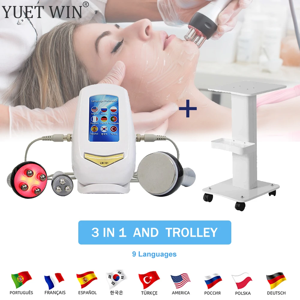 

3 in 1 Cavitation Machine Slimming Facial and Body Lifting Wrinkle Removal Skin Tightening Beauty Device