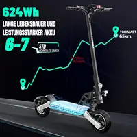 Trottinette électrique homologuée TODIMART G2 ABE, 48V 13Ah 500W, autonomie 40-60 km, vitesse 20 km/h, double amortissement, pneus de 10 pouces 4