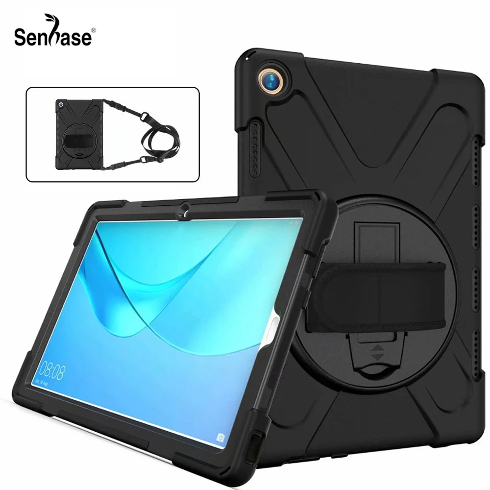 

Shockproof Kids Safe PC Silicon Stand Shoulder Strap Cover For Huawei MediaPad M5 Pro 10.8 inch CMR-AL09 CMR-W09 CMR-W19 Case