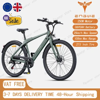 Bicicletta Elettrica Engwe N1 AIR con Freni a Disco, 36V 10Ah, Pneumatici 700*38C, Telaio Alto in Fibra di Carbonio Leggera, E-bike Urbana
