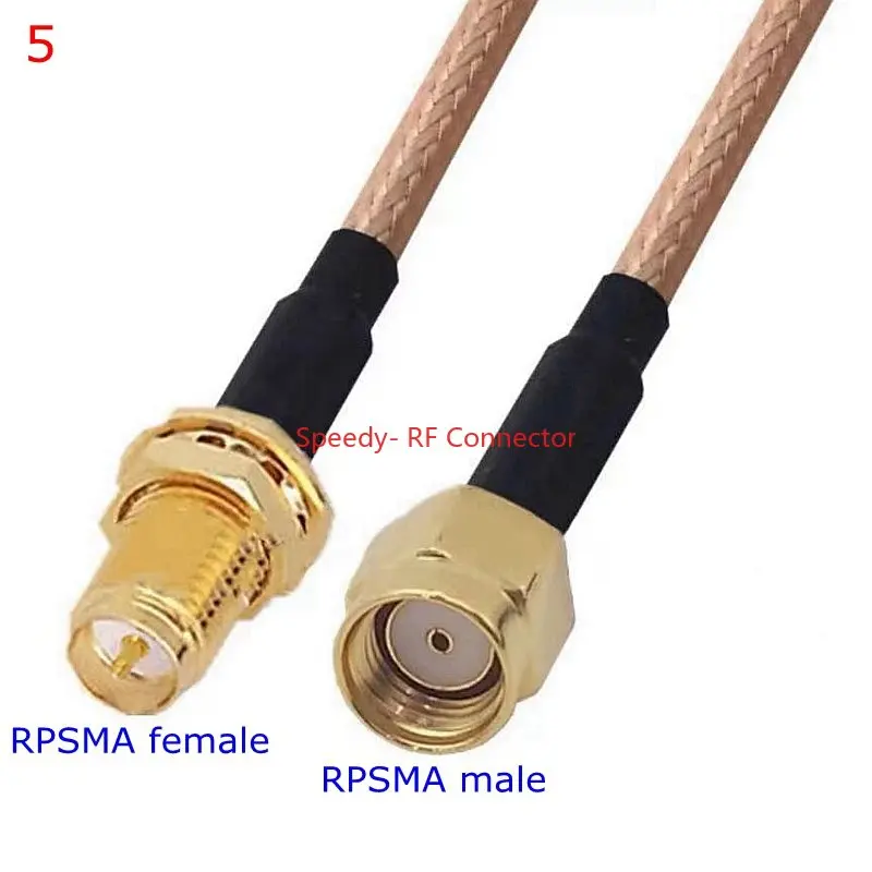 thumbnail image 1 of Kit de conector RG316 SMA a SMA macho hembra, conector RPSMA macho hembra a SMA, para cable de extensión de puente de coleta RG-316 de baja pérdida, 1 of 5