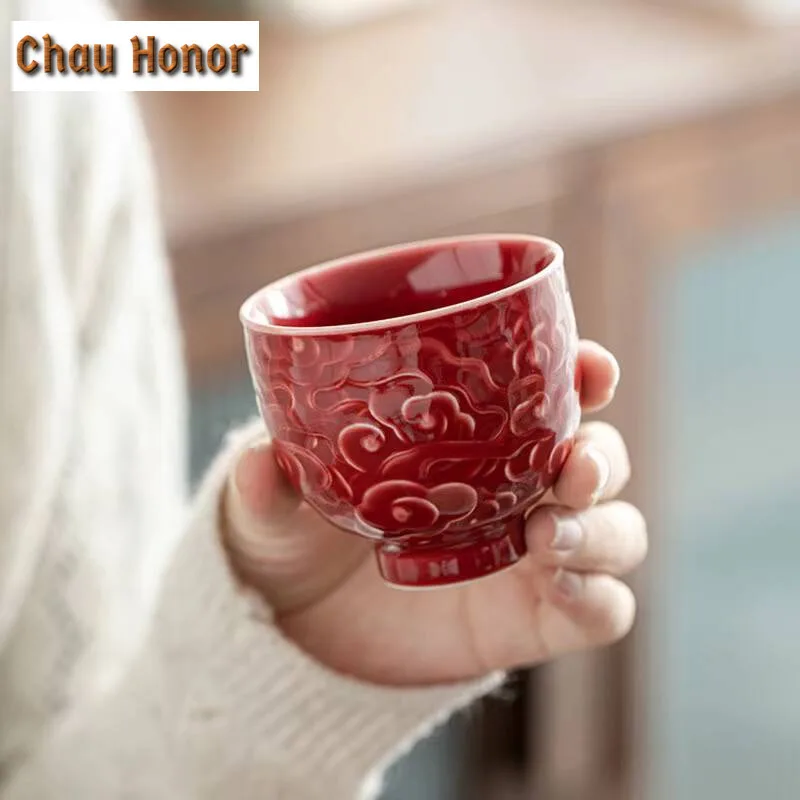 Japanese Style Five Color Tea Cup Ceramic Kung Fu Tea Cup Tea Bowl Large Home Master Cup Personal Single Cup 5 Cup Gift Box Set