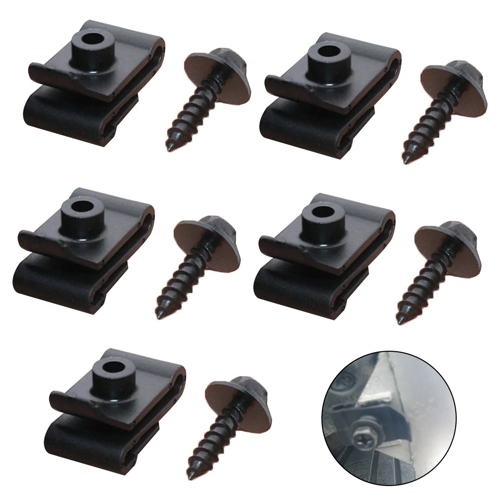 20x For BMW Car Body Panel Fender Fastener Kit Hex Bolts U-Nut Clip Screws  Fixed