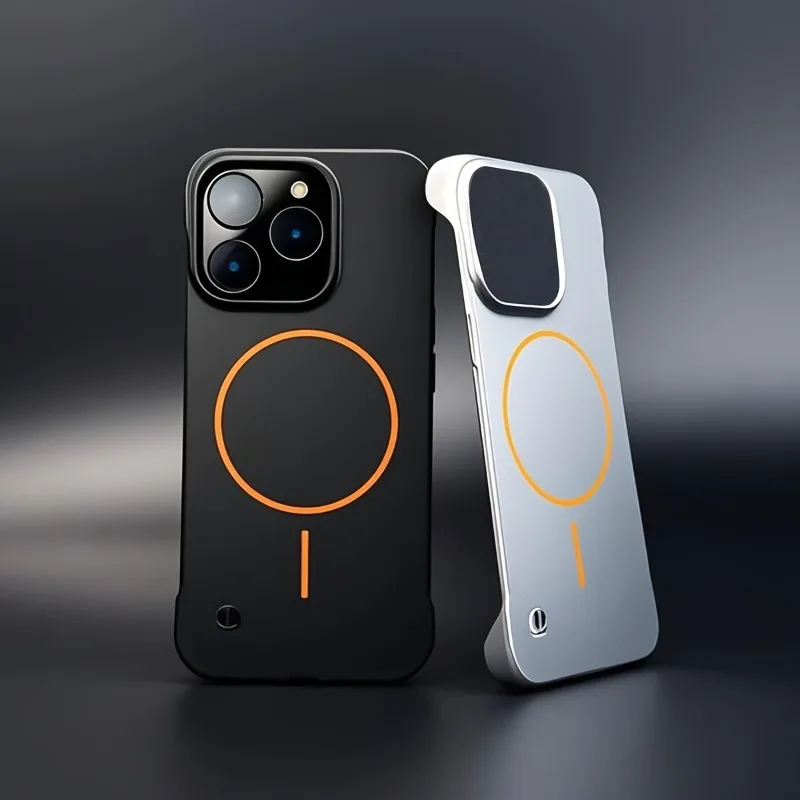 Frameless Magnetic Phone Case with Heat Dissipation & Wireless Charging Compatibility