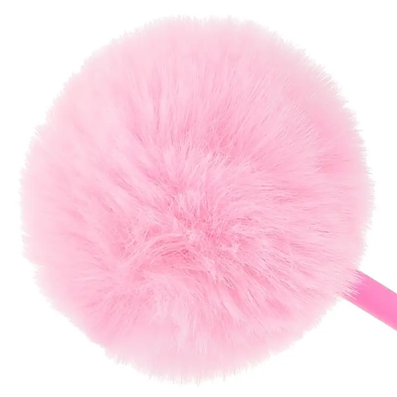 4pcs Students Fluffy Ball Pen Rollerball Pens Ballpoint Fountain Pen Fuzzy Ball Pen Pom Pen Hairball Plush Random Color 4