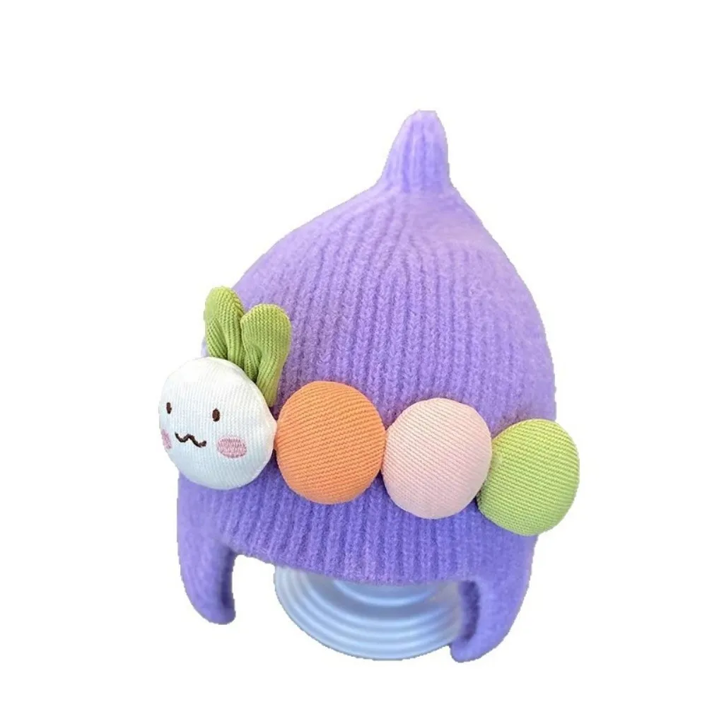 Winter Kids Beanie Cap Ear Protection Windproof Cartoon Knitted Hat