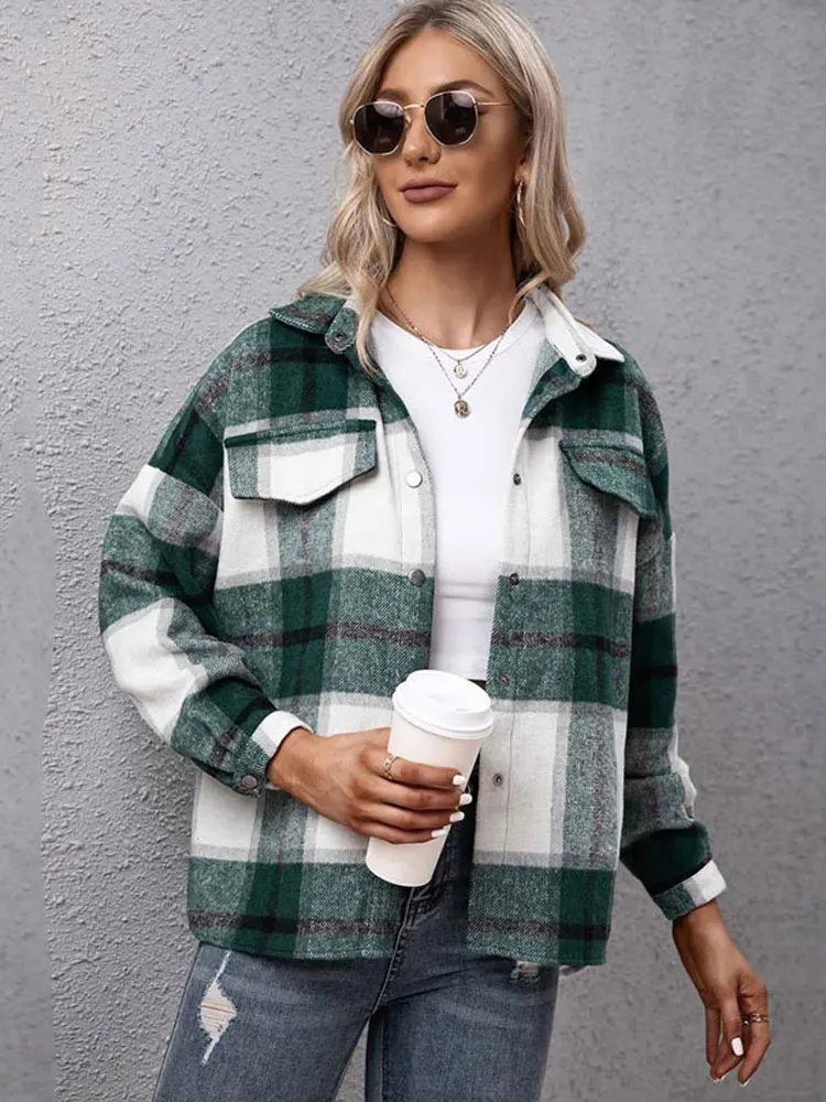 plaid jackets & coats
