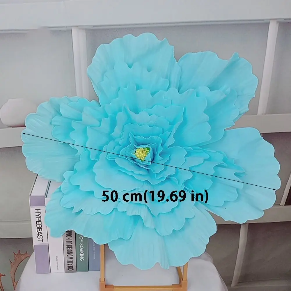New 50CM PE Foam Rose Flower Photo Props Giant Peony False Flower Stage Party Supply Wedding Decoration Simulation Rose Flowers