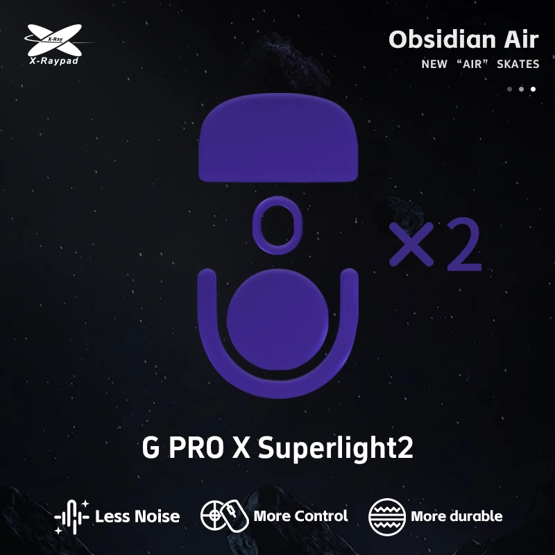 X-Raypad Obsidian Air Mouse Skates All series Quiet Control