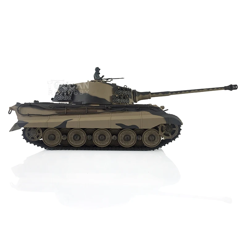 HENG LONG 1/16 7.0 Tiger II Upgrade King Tiger RC Tank 3888A FPV Barrel Recoil 360° Turret Metal Tracks Idler Toys Boys TH19744 4