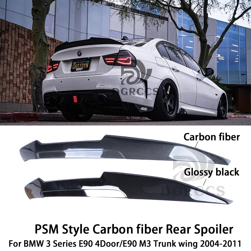 

For BMW 3 Series E90 4Door/E90 M3 PSM Style Carbon fiber Rear Spoiler Trunk wing 2004-2011 Carbon fiber Glossy black