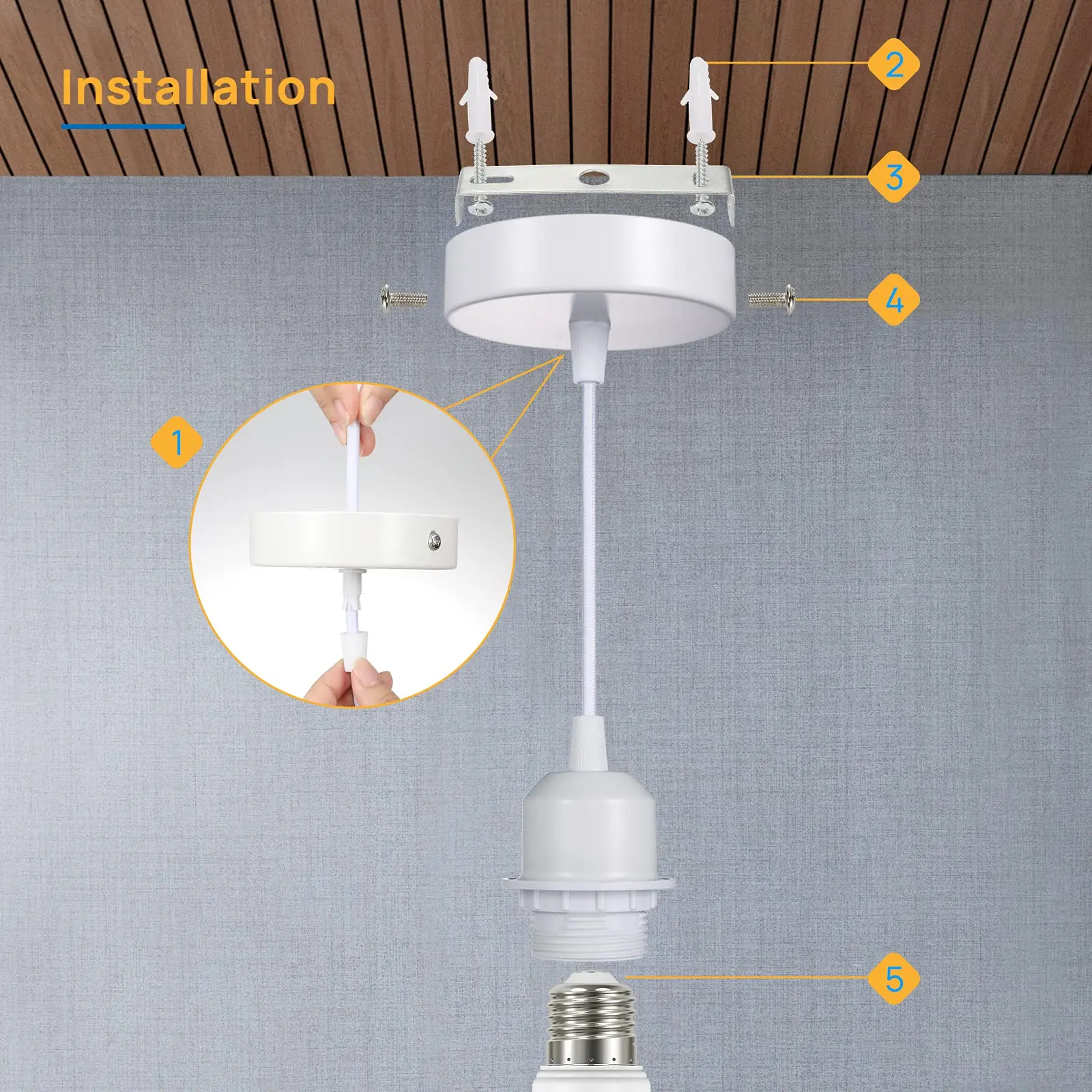 Simplicity Led Base Pendant Lights Full Teeth E27 Lamp Holder Socket 110V 220V Lamp Base for Home Lighting Bulb
