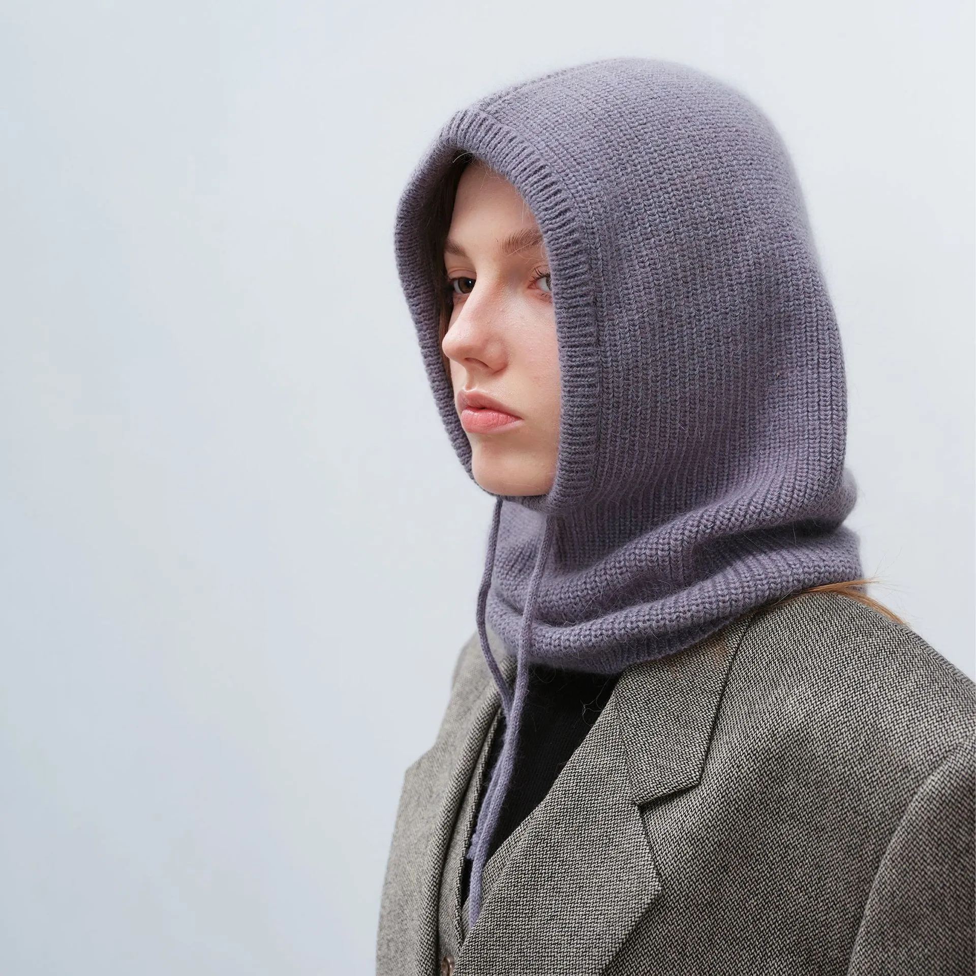 Écharpe à Capuche, Bonnet Tricoté Pour Femme D'hiver, Cagoule