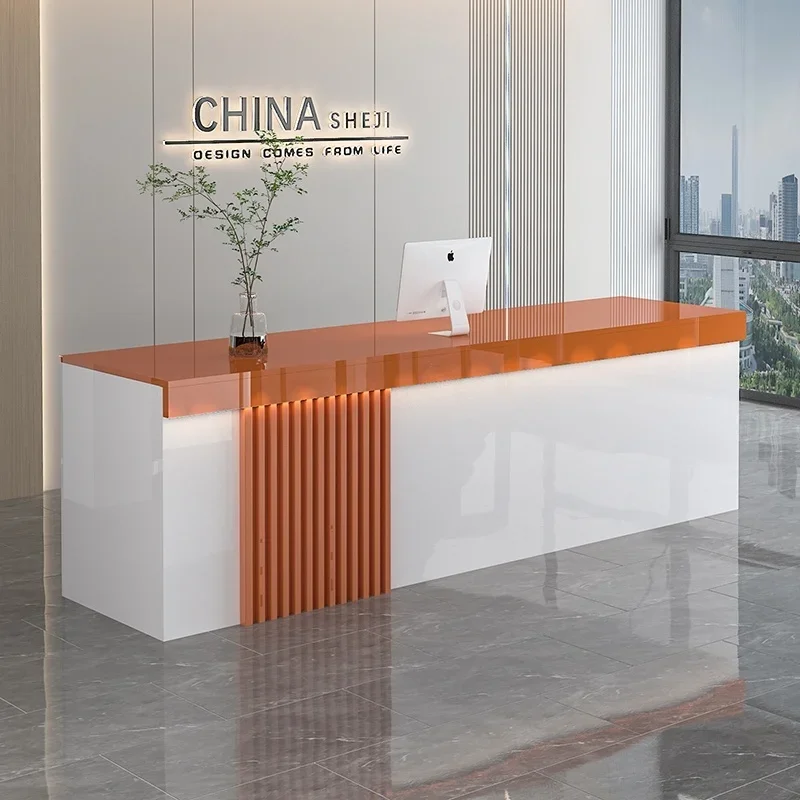 Decoration Modern Reception Desks Beauty Salon Podium Stand Mostrador Negocio Office Furniture