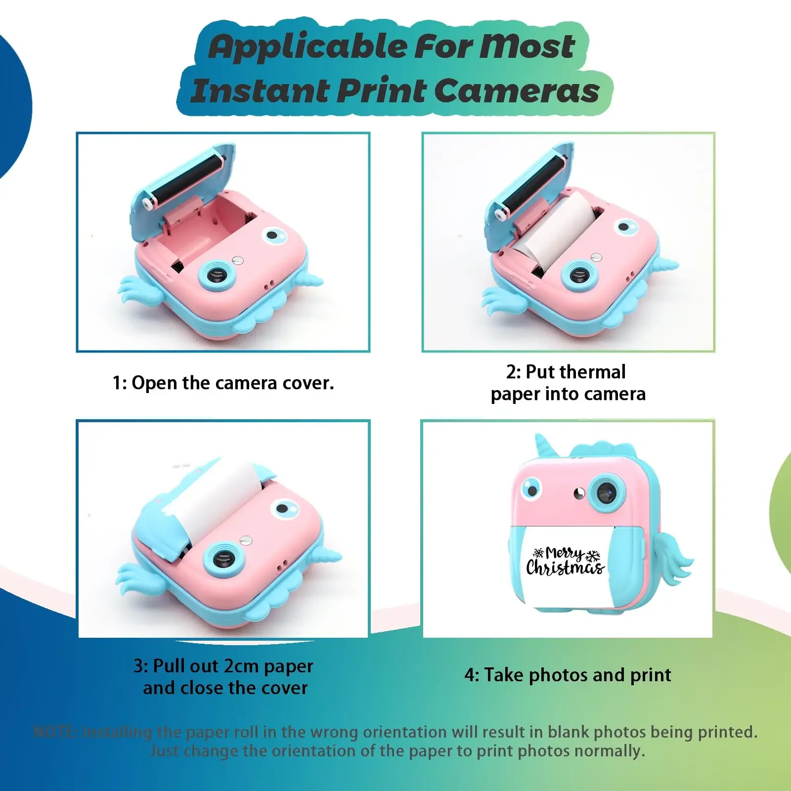 Mini Thermal Printer Paper Rolls Thermal Plain Paper for Mini Portable Printers, 57mm, Suitable for Inkless Sticker Printers