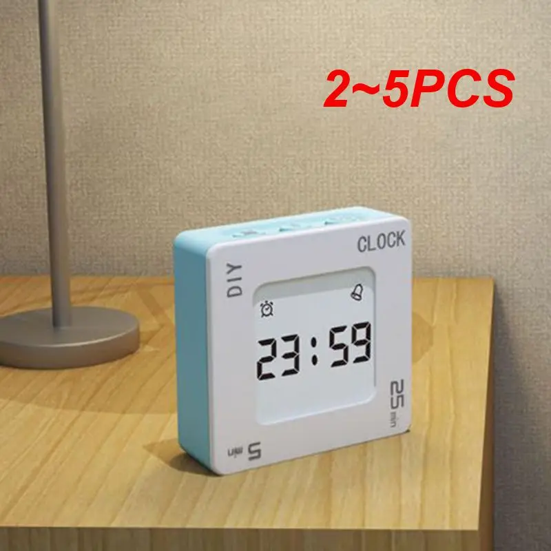 

2~5PCS Time Management Pomodoro Timer Creative Square Alarm Clock Vibration Flashing Backlight Timer Reminder for Students