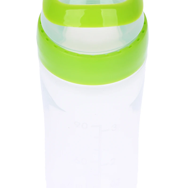 Learning Spoons Silicone Baby Bottle Silicone Milk Bottle Silicone Feeding Spoon Baby Cutlery Baby Silicone Squeezing Feeding Bottle Newborn Baby Training Spoon Supplement Feeder Safe Useful Tableware For Kids
