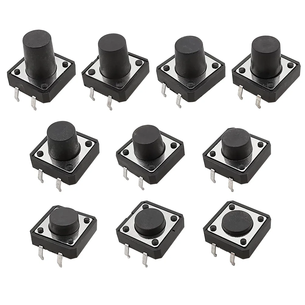 PCB Momentary Tactile Tact Push Button Switch 4 Pin DIP Micro Mini 12mm x12mm 