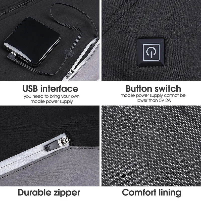 WEST BIKING Heated Vest Jackets Men Women Sports Thermal Cycling Vest Body Warmer Coat USB Electric Heated Clothing Warm Winter