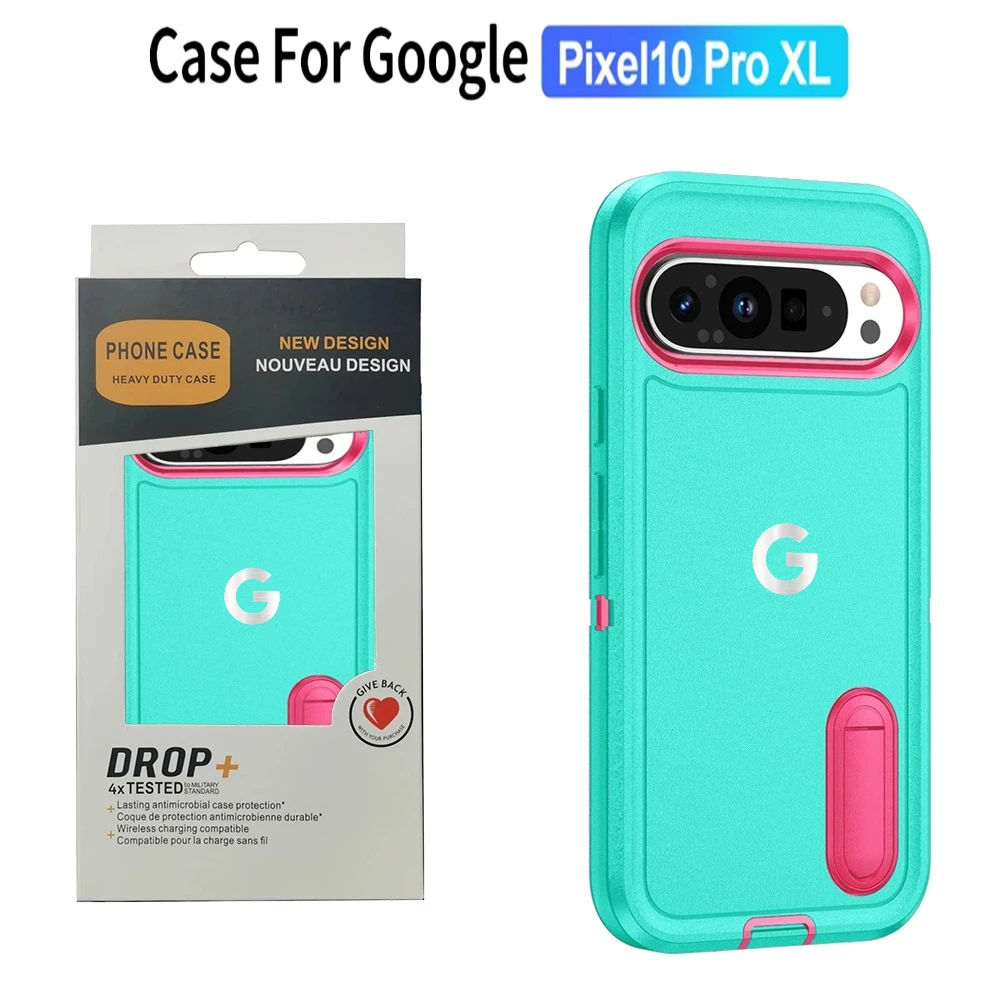 Rugged Hybrid Heavy Armor Invisible Bracket Case, TPU+PC Enhanced Anti-drop Protection