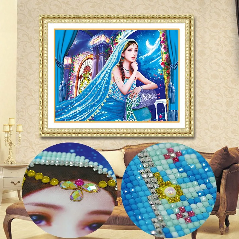 

Newest Candle Girl Special Shaped Stick Drill Painting 5D Diamond Embroidery DIY Needlework Diamond Painting Cross Stitch kits