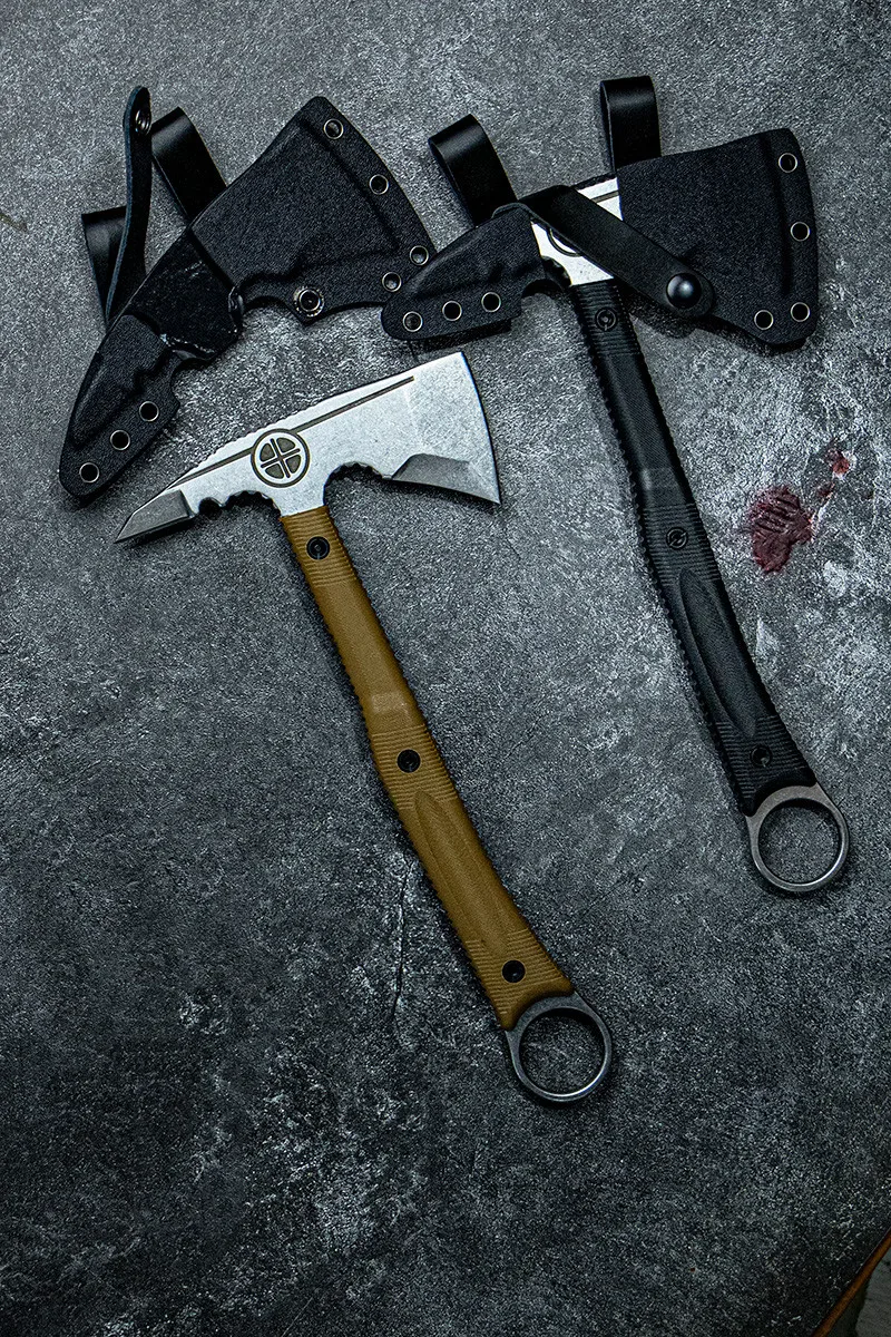 PSRK Bushcraft Axe Full Tang 9cr18mov Blade G10 Handle Outdoor Camping Hunting Survival Tactical Utility EDC Tool K Sheath 6