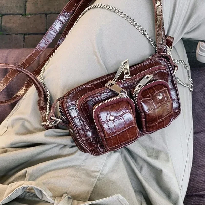 Haven sport Trendy Vintage Fashion Style Leopard Texture Print Shoulder Bag for Women Hip Hop Street Style Cross-body Bad Female 5