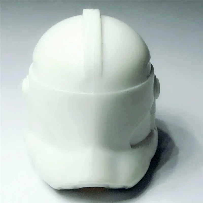 100 pcs pure white helmet head Building Block  Mini Action Figure Toys Solid Plain Helmet Accessories 3