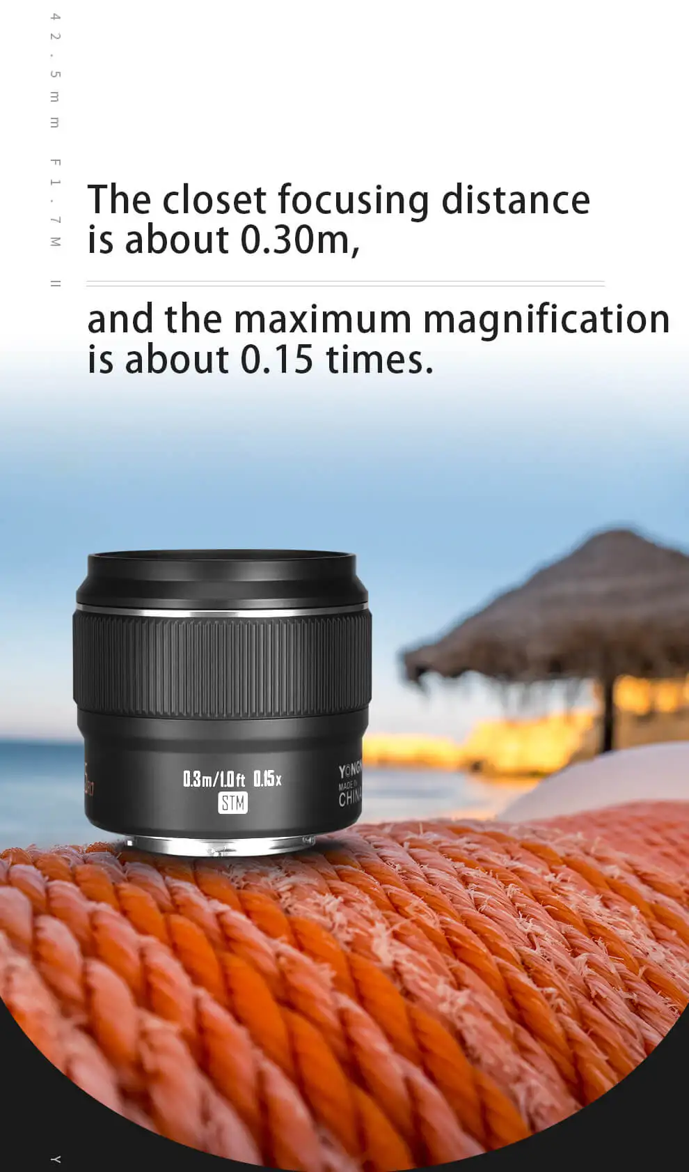 YONGNUO YN42.5mm 42.5mm F1.7M II Camera Lens F1.7 Lens For M4/3 mount Panasonic